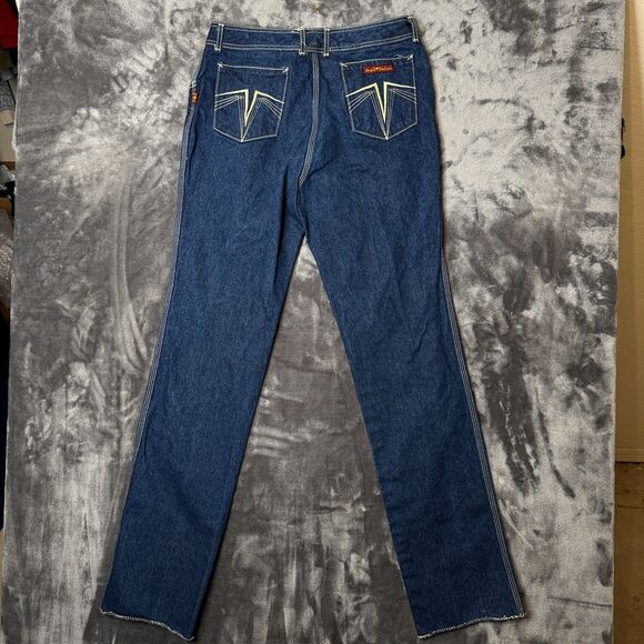 Vintage 80s Sergio Valente Dark Wash Denim Jeans Size 36x35 Western - Picture 7 of 7